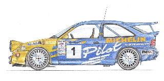 Malcom Wilson. Mitchelin Pilot Escort Cosworth